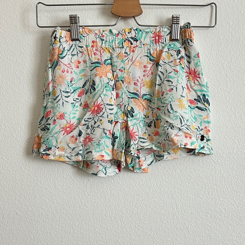 Roxy Girl Multicolor Floral Elastic Waist Shorts Size 8/S